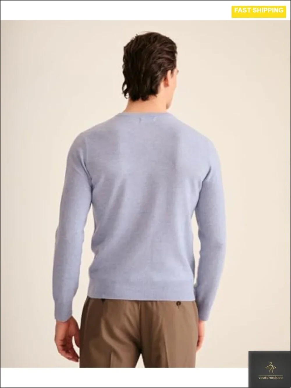 Men's Cashmere Crewneck Sweater Pullover Lightweight Summer Layer